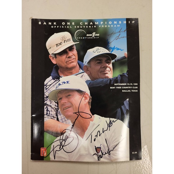 1999 Bank One Championship Program Multi Signed Watson Irwin Floyd Thorpe Murph